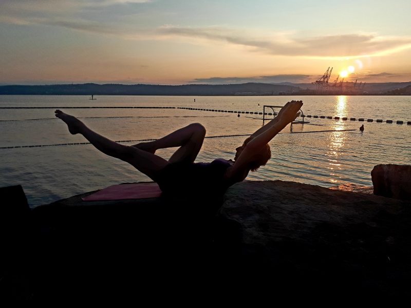 pilates na plaži