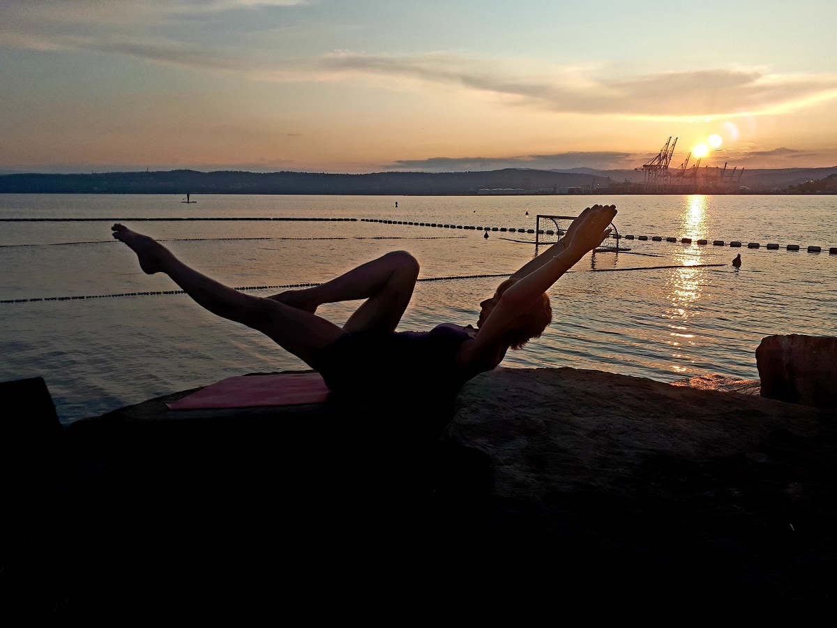 pilates na plaži